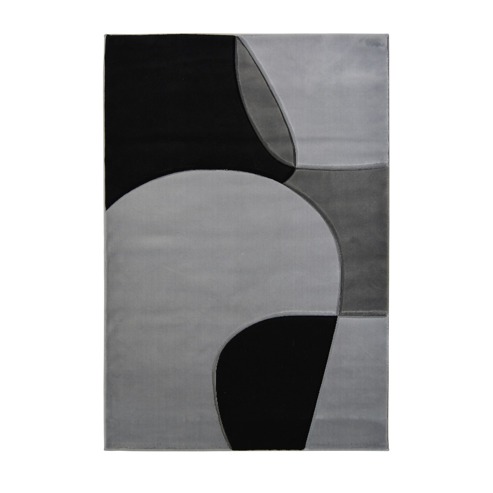 Daytona Abstract Rug - Grey - 120x170cm Price Comparisons | Compare The Build