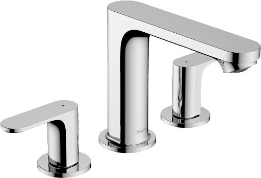 hansgrohe Rebris S 110 3-hole Basin Mixer Tap with Pop-Up Waste - Chrome Price Comparisons | Compare The Build