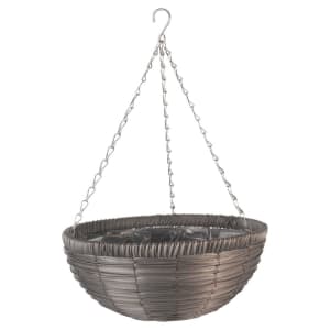 Smart Garden Slate Faux Rattan Hanging Basket - 14inch | Compare The Build