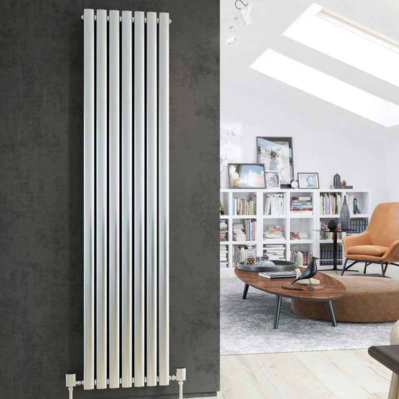 DQ Cove Vertical Stainless Steel Designer Radiator, Satin, 1800mm x 295mm Price Comparisons | Compare The Build