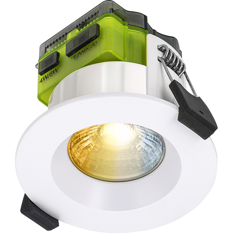 Luceco FType Mk2 Dim2Warm Fire Rated IP65 LED Downlight 4/6W 400/600lm Regressed CCT in White Steel Price Comparisons | Compare The Build