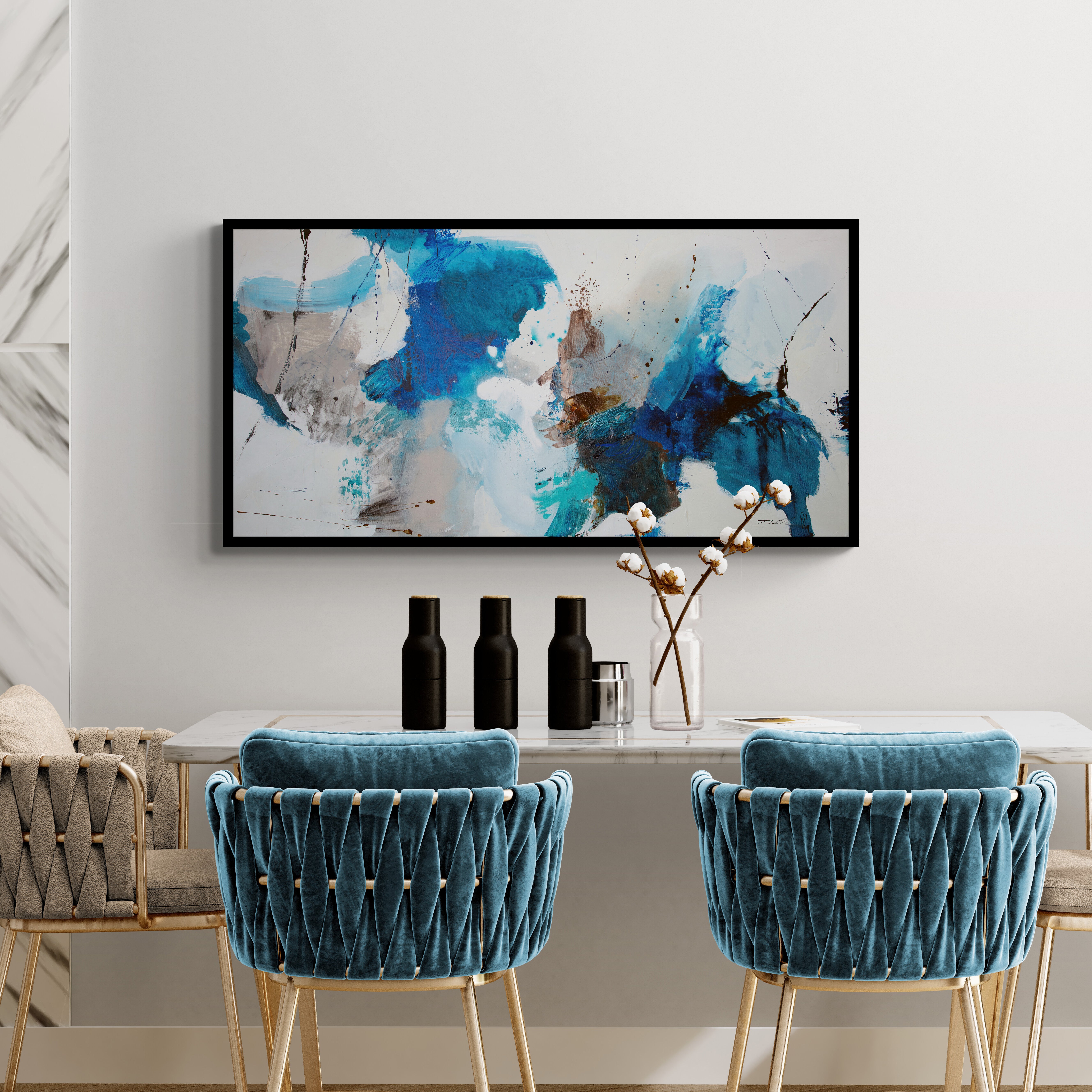 Eternal Waves by Natasha Barnes Framed Print Blue Price Comparisons | Compare The Build