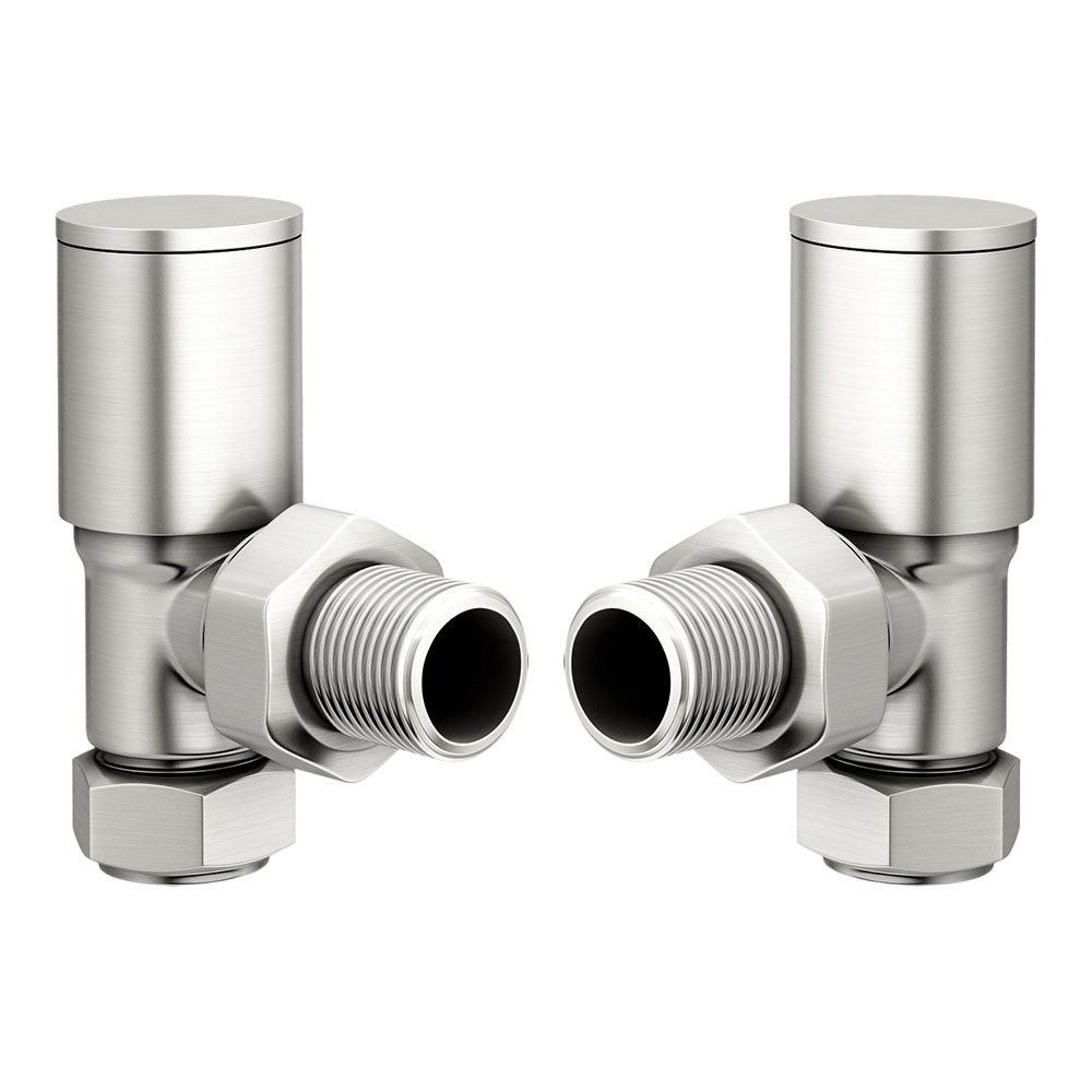 Radvalves UK Manual Valves, Round, Brushed Nickel Angled Price Comparisons | Compare The Build