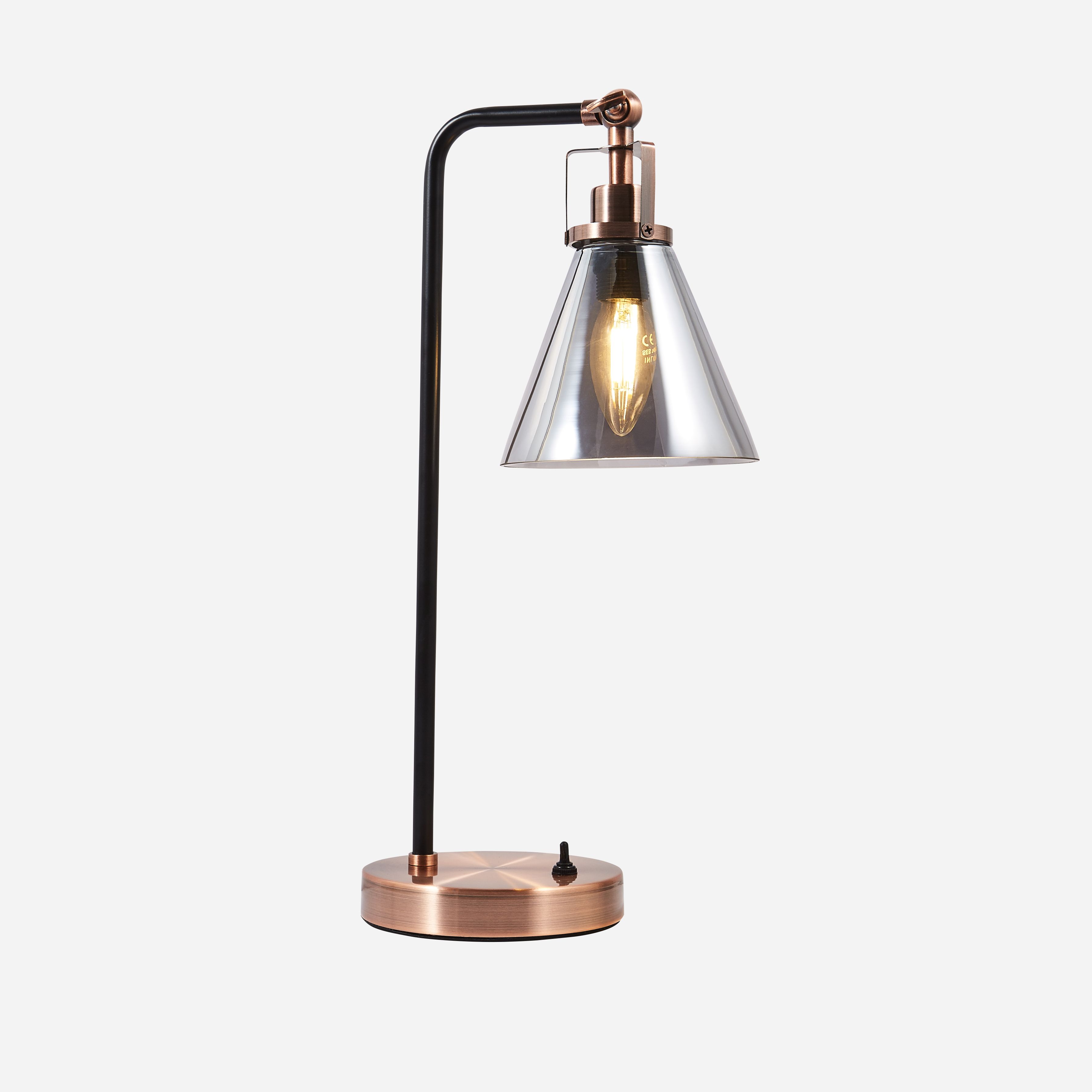 Inlight Dafyd Brushed Satin Black Copper Effect Table Lamp | Compare The Build