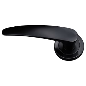 Chicago Matt Black Round Rose Door Handle - 1 Pair | Compare The Build