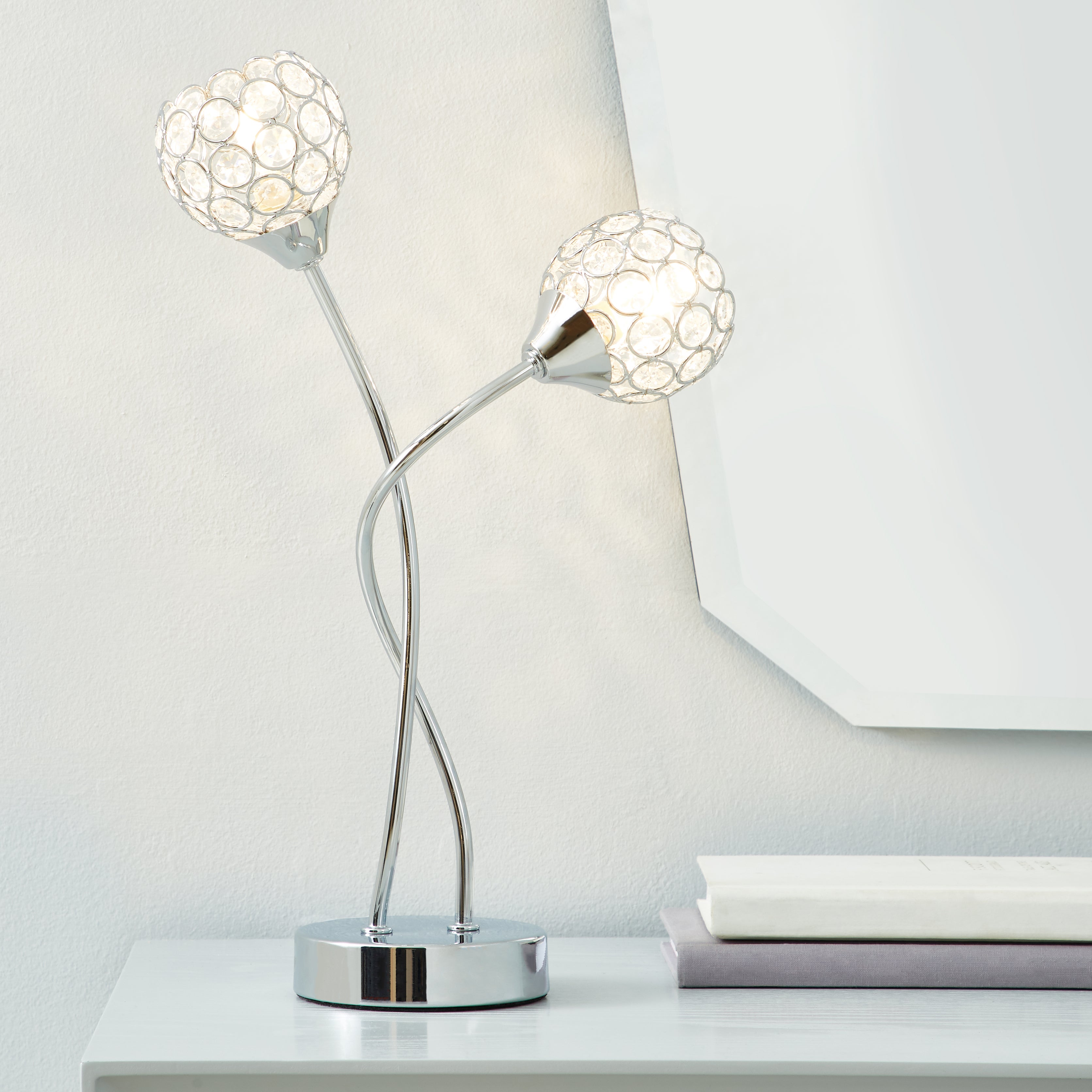 Portia Table Lamp Chrome Price Comparisons | Compare The Build