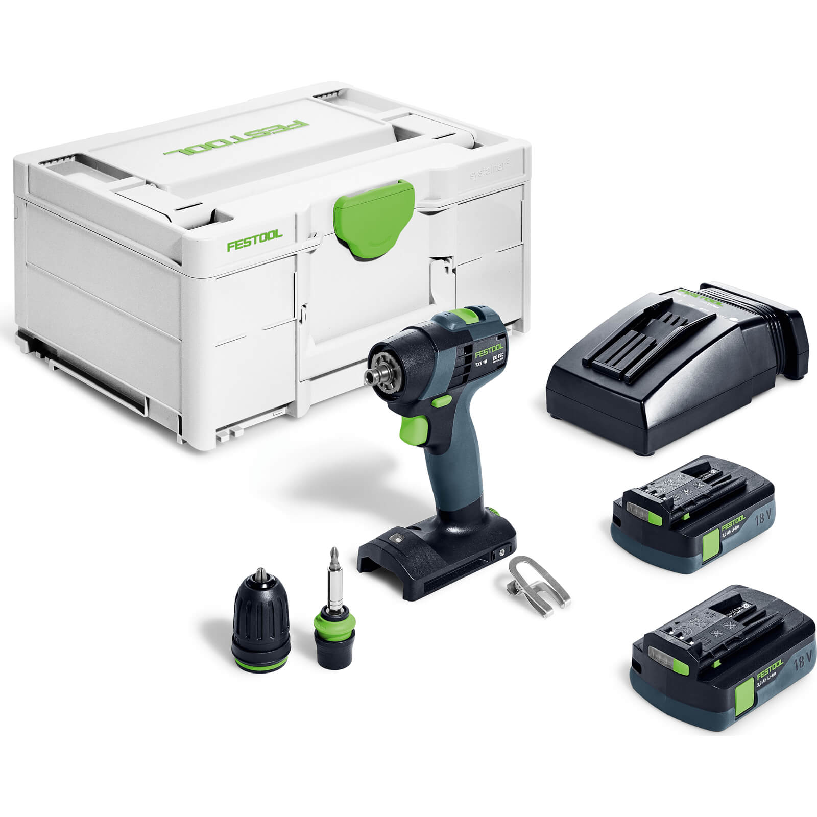 Festool TXS 18 18v Cordless Brushless Drill Driver 2 x 3ah Li-ion Charger Case Price Comparisons | Compare The Build