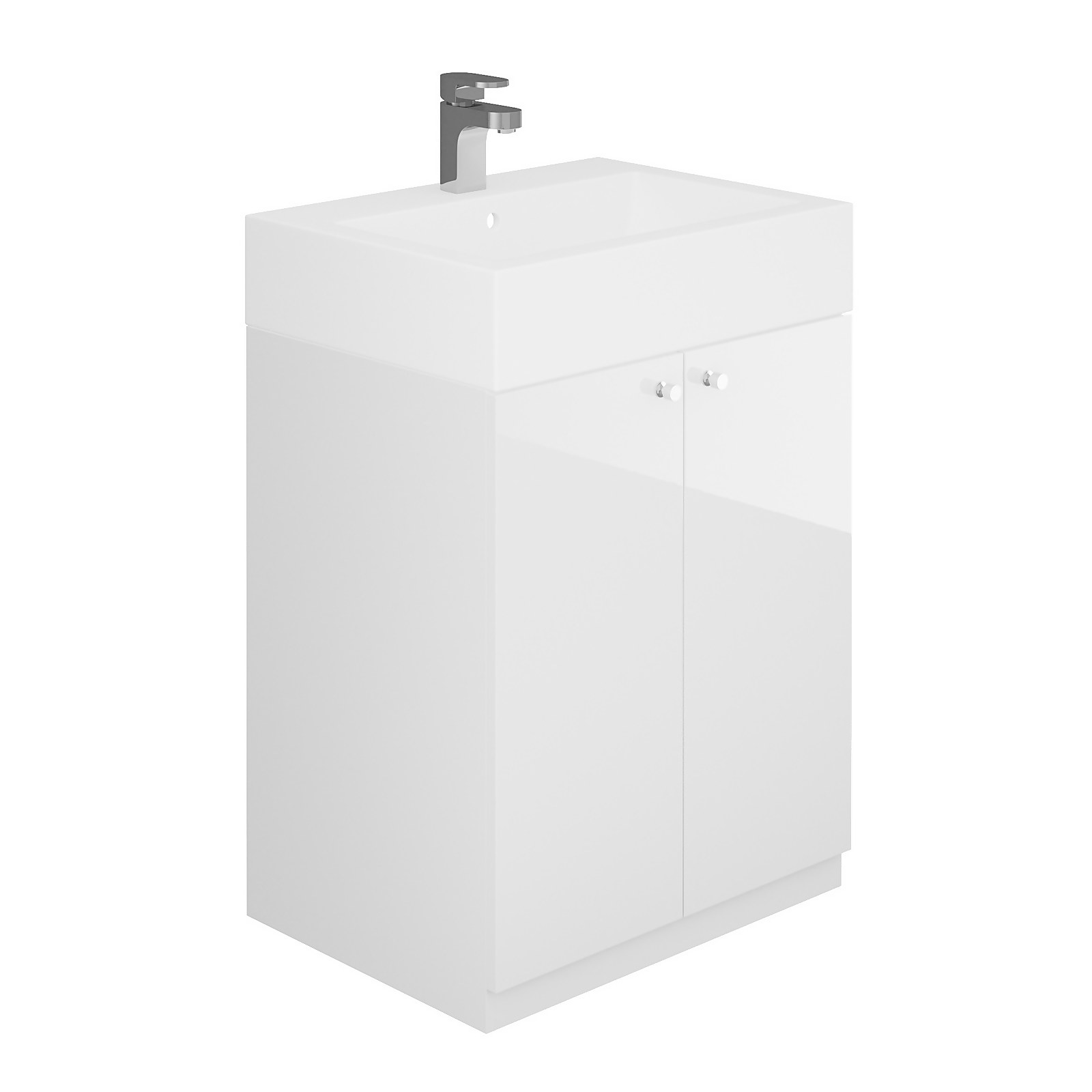 MyConcept 600mm Floorstanding Vanity Unit with Basin - White Price Comparisons | Compare The Build