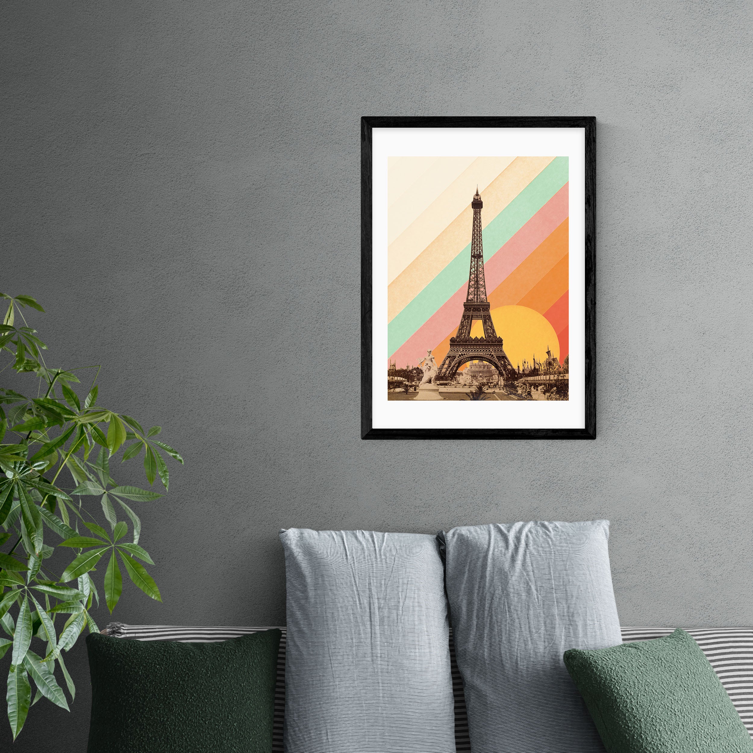 East End Prints Paris Rainbow Print Green/Pink/Orange Price Comparisons | Compare The Build