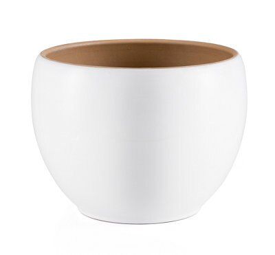 Eva White Terracotta Plant Pot (Dia)25Cm Price Comparisons | Compare The Build