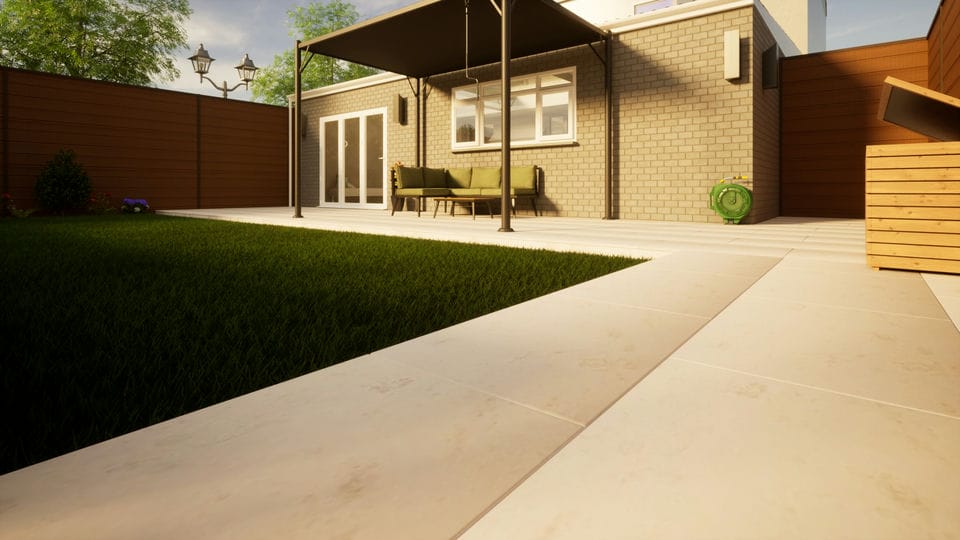 Limestone Paving - 900mm x 600mm x 25mm Jura Beige Price Comparisons | Compare The Build