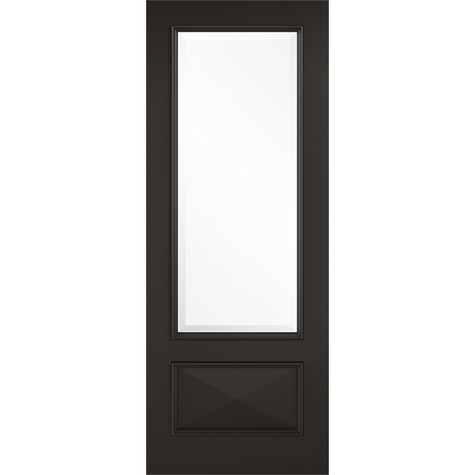 Knightsbridge - Glazed - Black Internal Door - 1981 x 838 x 35mm Price Comparisons | Compare The Build