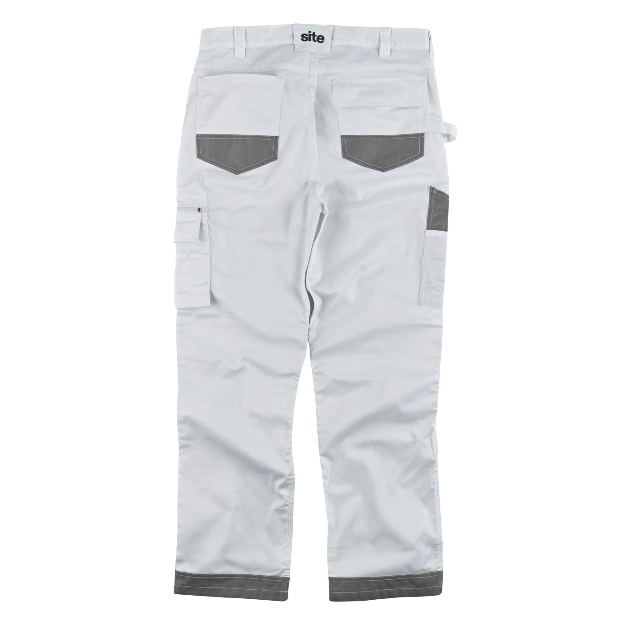 Site Jackal White / Grey Men's Holster Pocket Trousers, W36" L32" | Compare The Build