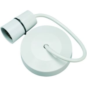 Wickes Ceiling Pendant & Rose with 9in Cable - White Price Comparisons | Compare The Build