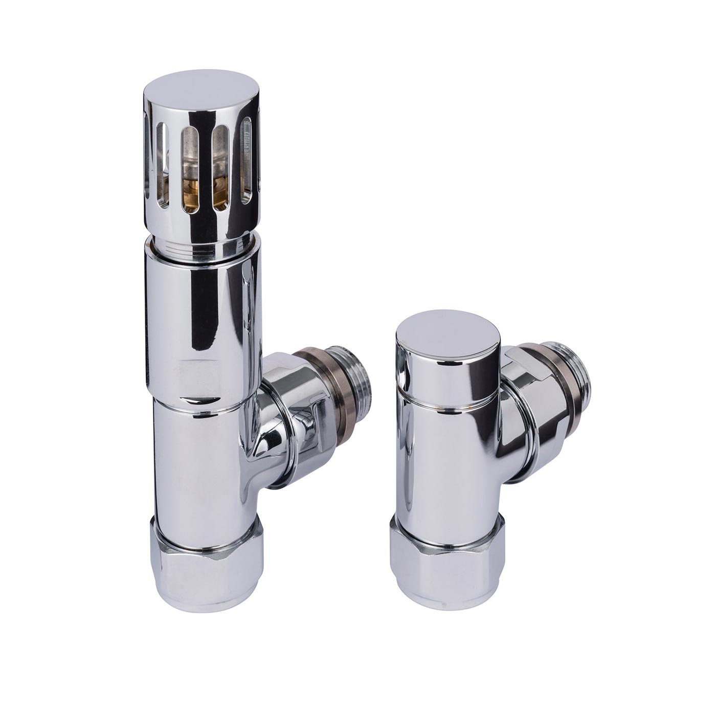 Nordic Thermostatic Valves, Cylinder, Chrome Angled | Compare The Build