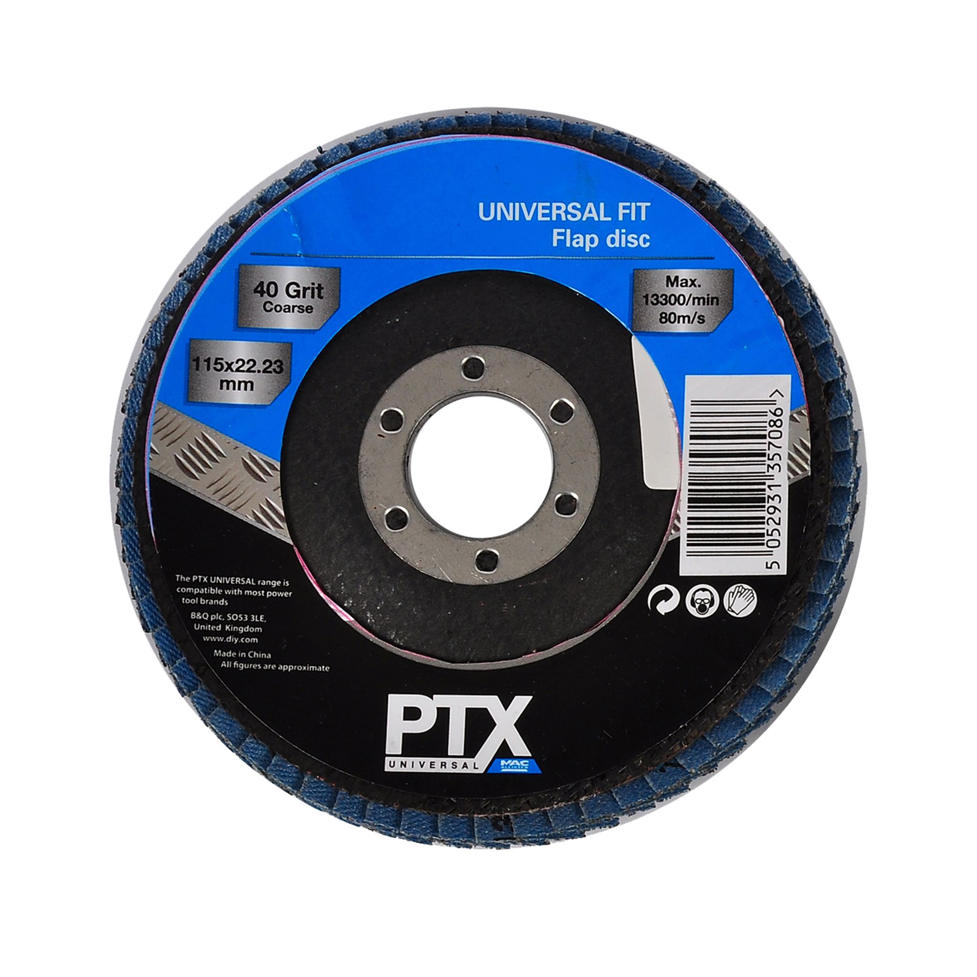 Ptx 40 Grit Flap Disc (Dia)115mm Price Comparisons | Compare The Build