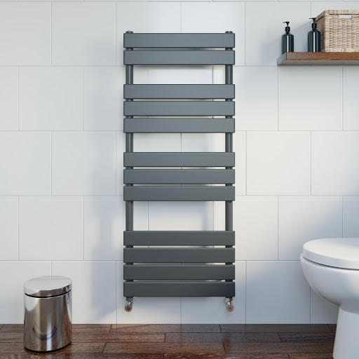 DuraTherm Flat Panel Heated Towel Rail Anthracite - 1200 x 500mm Price Comparisons | Compare The Build