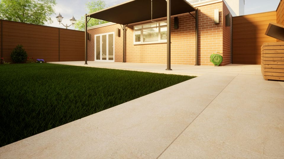 Porcelain Paving - 600mm x 600mm x 20mm Golden Stone | Compare The Build