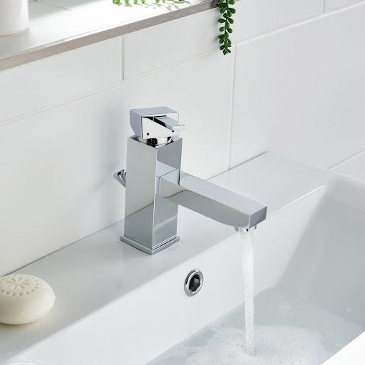 Bristan Quadrato Eco Basin Mixer with Eco-click Pop-up Waste Chrome Price Comparisons | Compare The Build