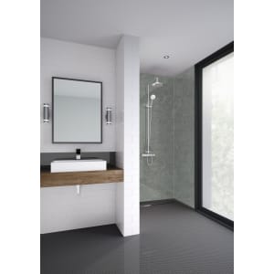 Mermaid Brutalist Laminate Single Shower Panel Shower Panel - 2400 x 1200mm Price Comparisons | Compare The Build