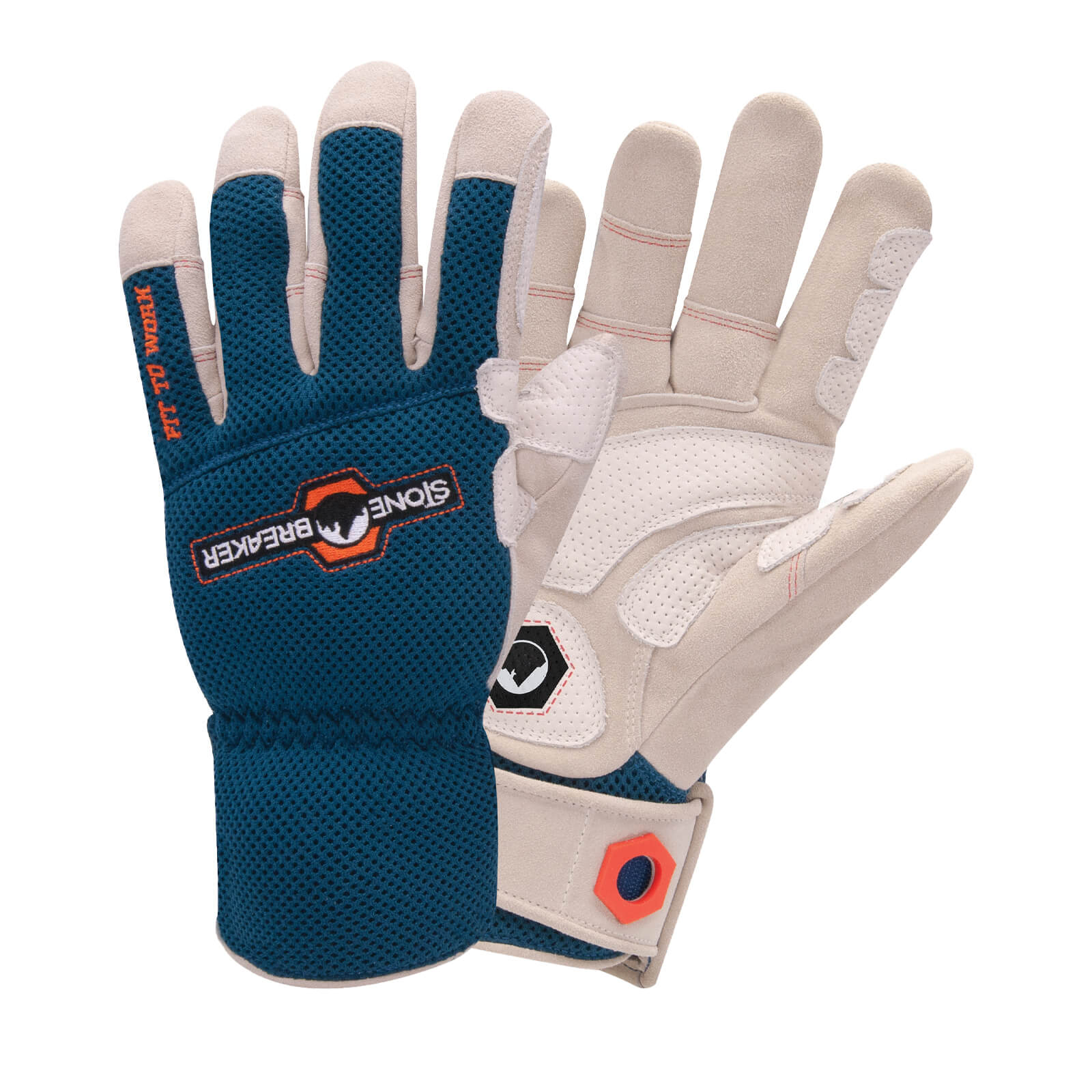 StoneBreaker Landscape Pro Ultimate Outdoor Work Gloves - Medium - Blue | Compare The Build