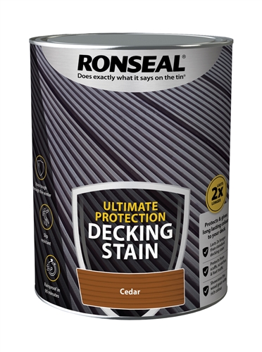 Ronseal Ultimate Cedar Matt Decking Wood Stain, 5L | Compare The Build