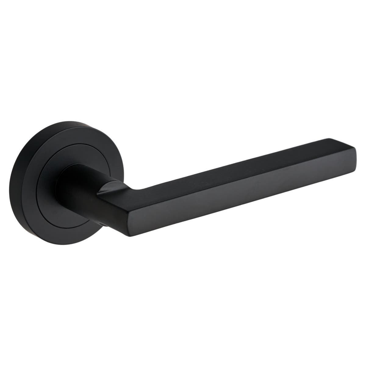 Scylla Lever On Rose Door Handle Matt Black | Compare The Build