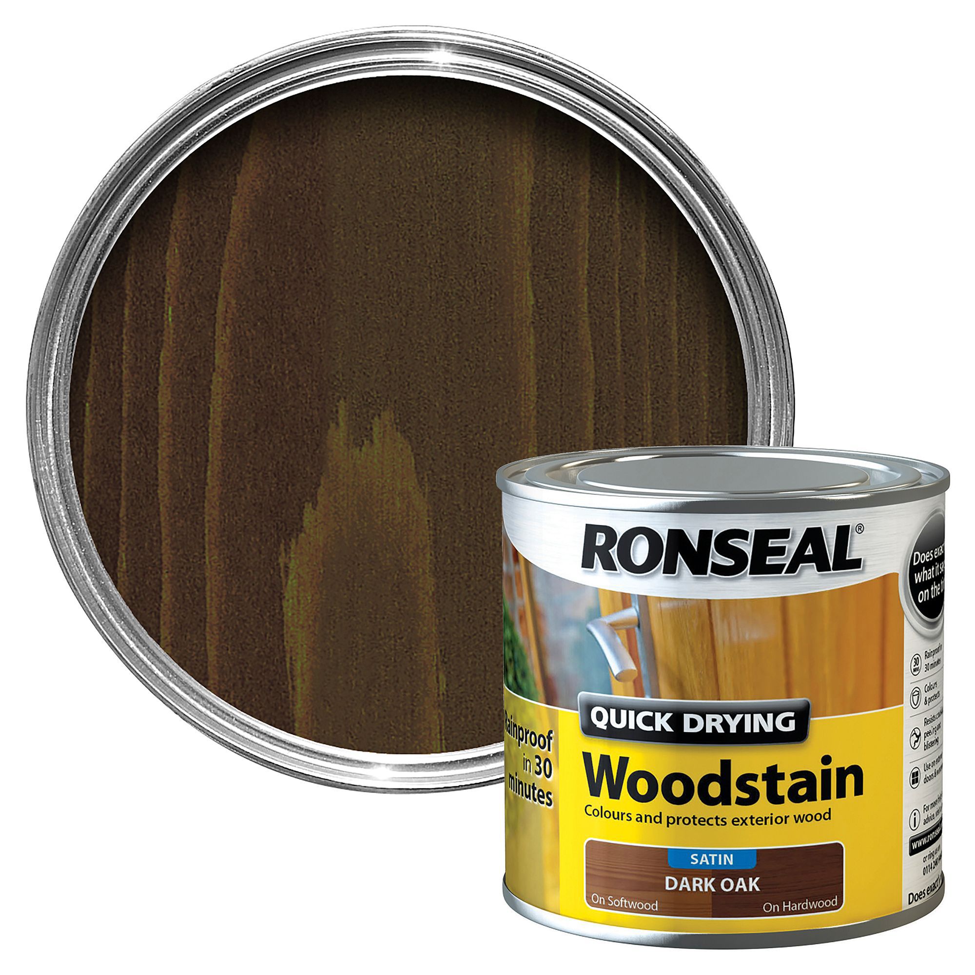 Ronseal Dark Oak Satin Wood Stain, 250Ml Price Comparisons | Compare The Build