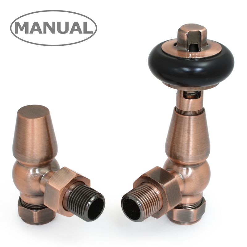 West Manual Valves, Eton, Antique Copper Angled | Compare The Build