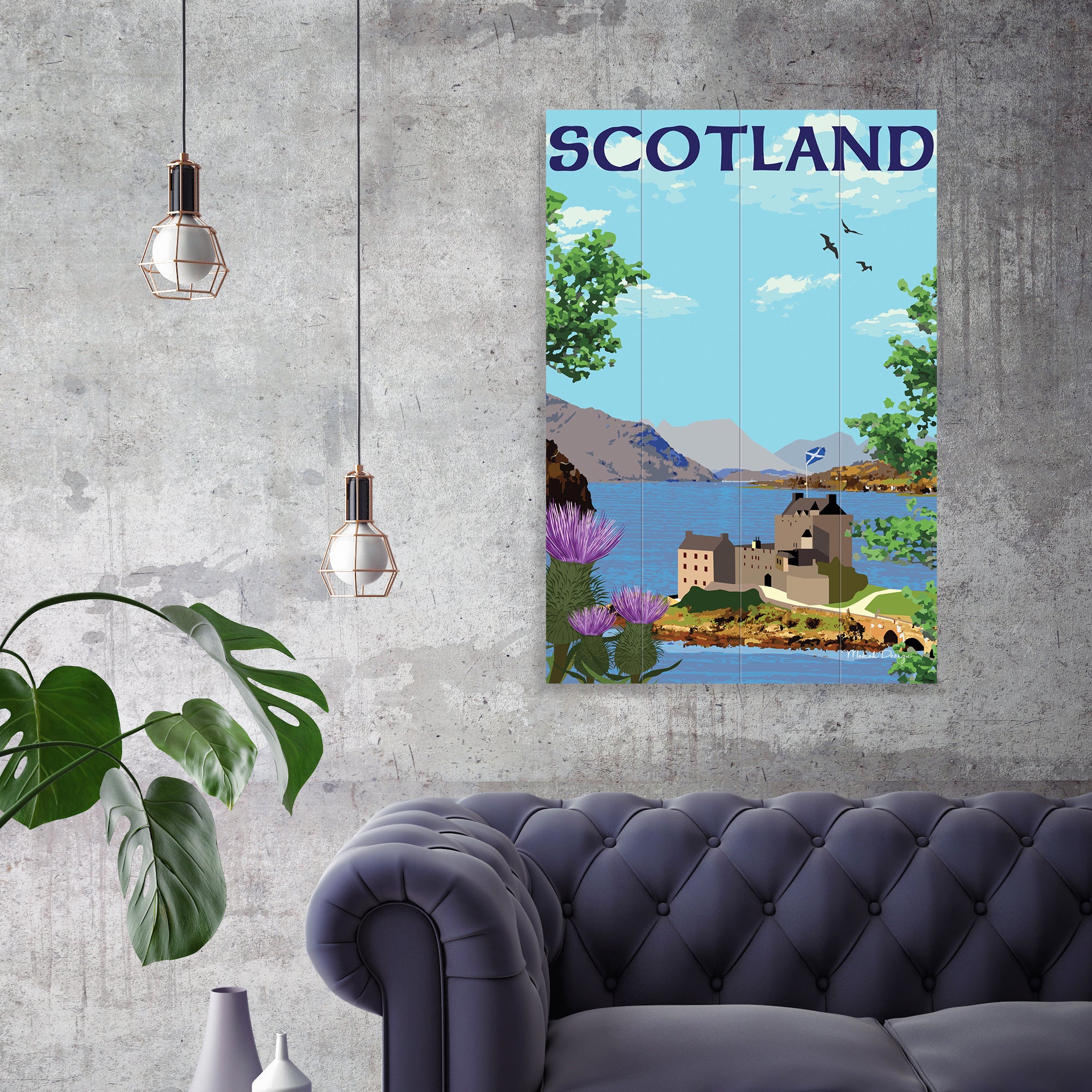 The Art Group Scotland Wooden Wall Art Blue/Green Price Comparisons | Compare The Build