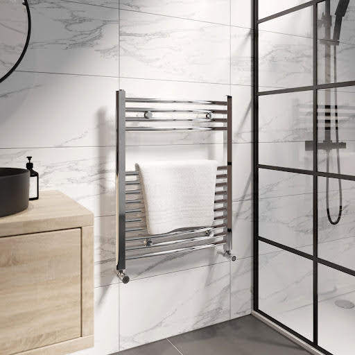 Duratherm Heated Towel Rail Curved Chrome 750 x 600mm Price Comparisons | Compare The Build