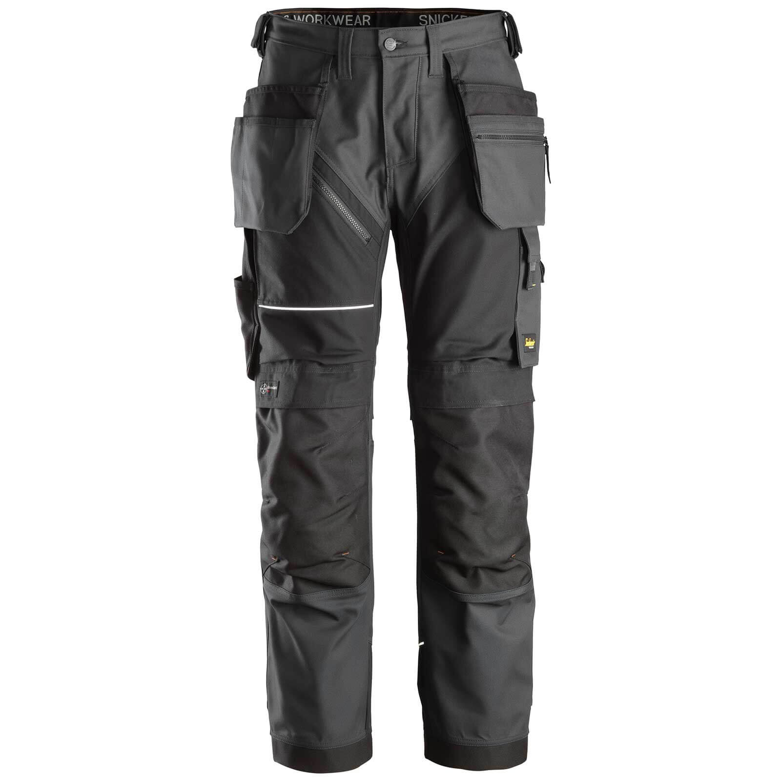 Snickers 6214 Ruff Work Canvas Trousers Holster Pockets Grey / Black 44" 32" Price Comparisons | Compare The Build