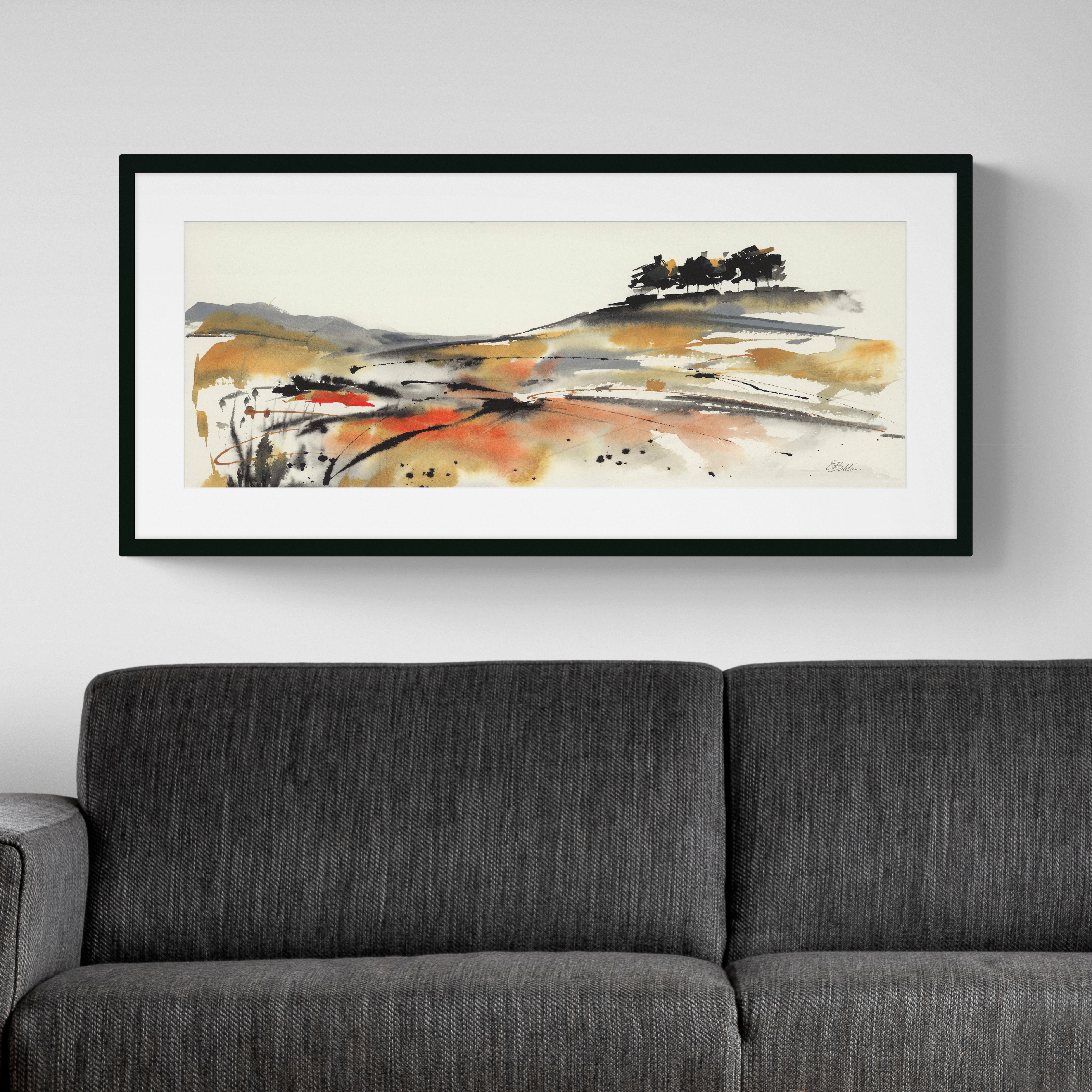 Autumn Fields by Elizabeth Baldin Framed Print Burnt Orange Price Comparisons | Compare The Build