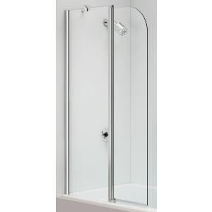 Nexa By Merlyn Easy-Fit Two Panel Hinged Curved Bath Screen - 1500 x 900mm Price Comparisons | Compare The Build