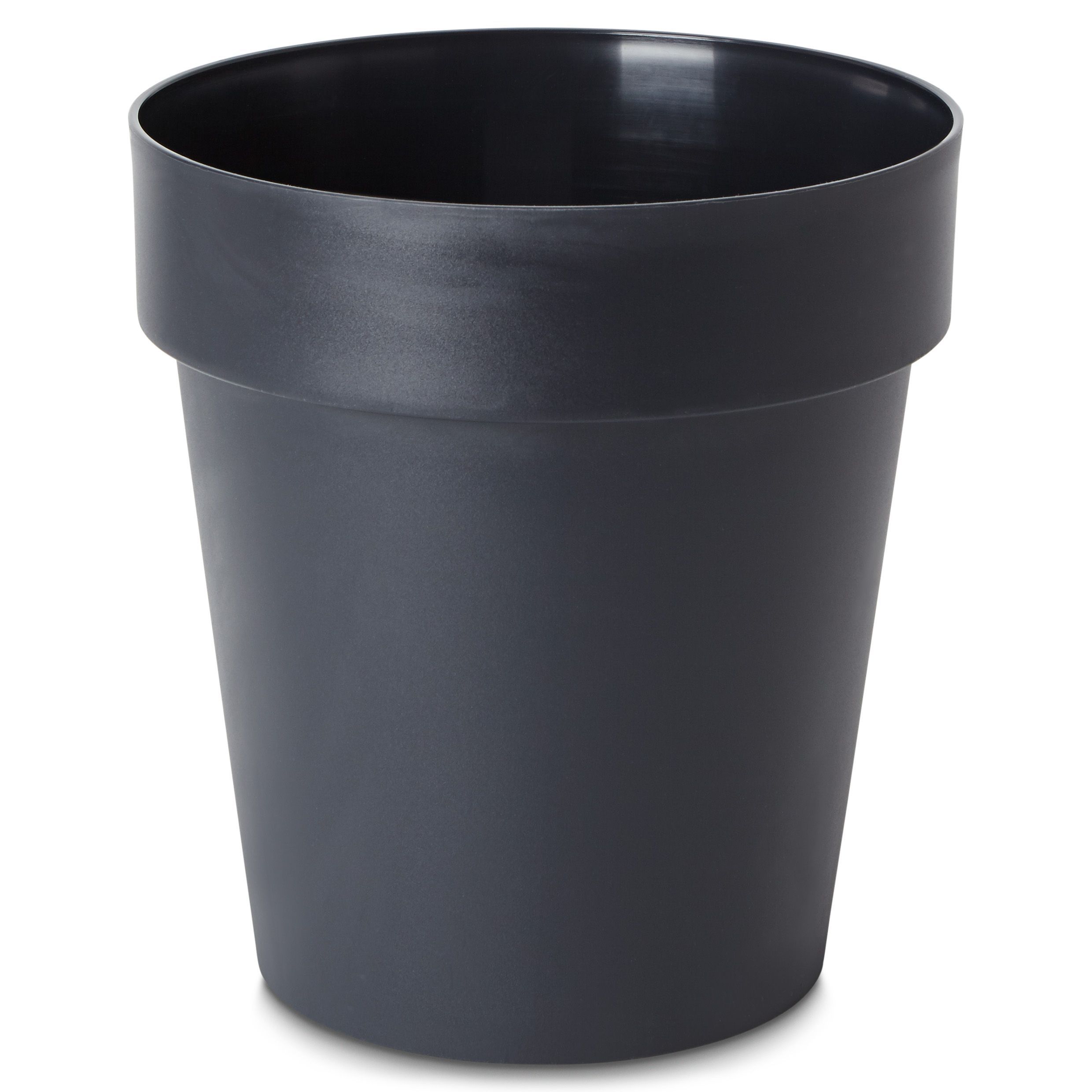 Blooma Nurgul Dark Grey Plastic Round Plant Pot (Dia)30Cm Price Comparisons | Compare The Build