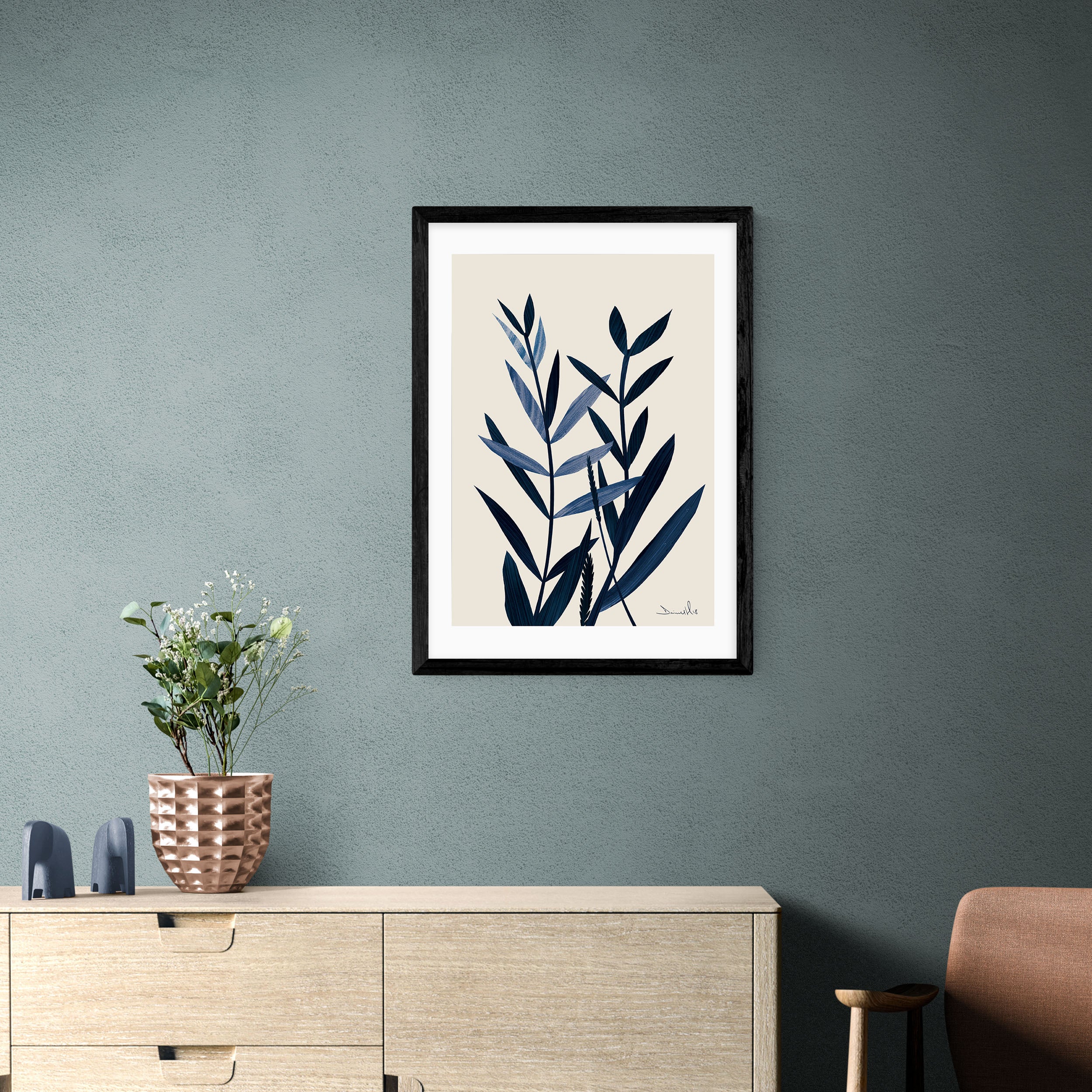 East End Prints Blue Plant I Print Black Price Comparisons | Compare The Build