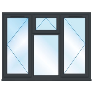 Euramax uPVC Grey Side & Top Hung Casement Window - 1770 x 1160mm Price Comparisons | Compare The Build