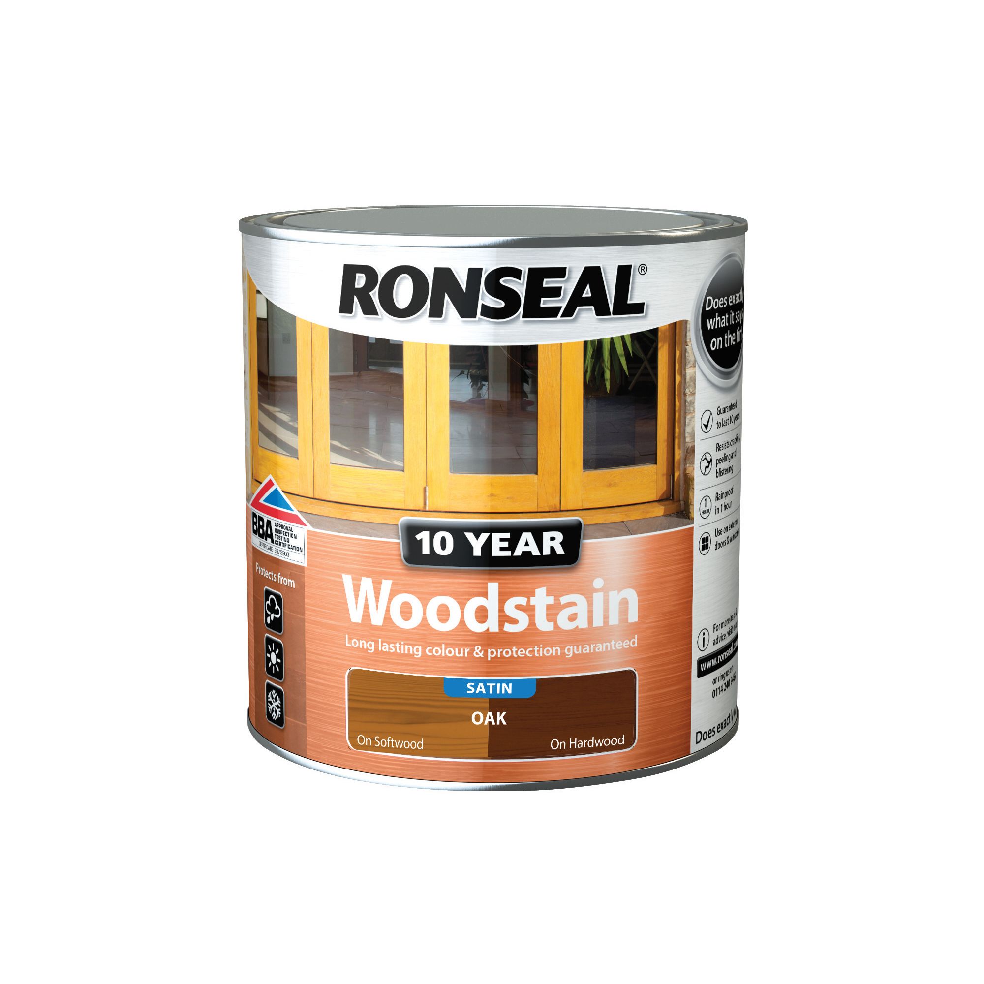 Ronseal Oak Satin Wood Stain, 2.5L | Compare The Build