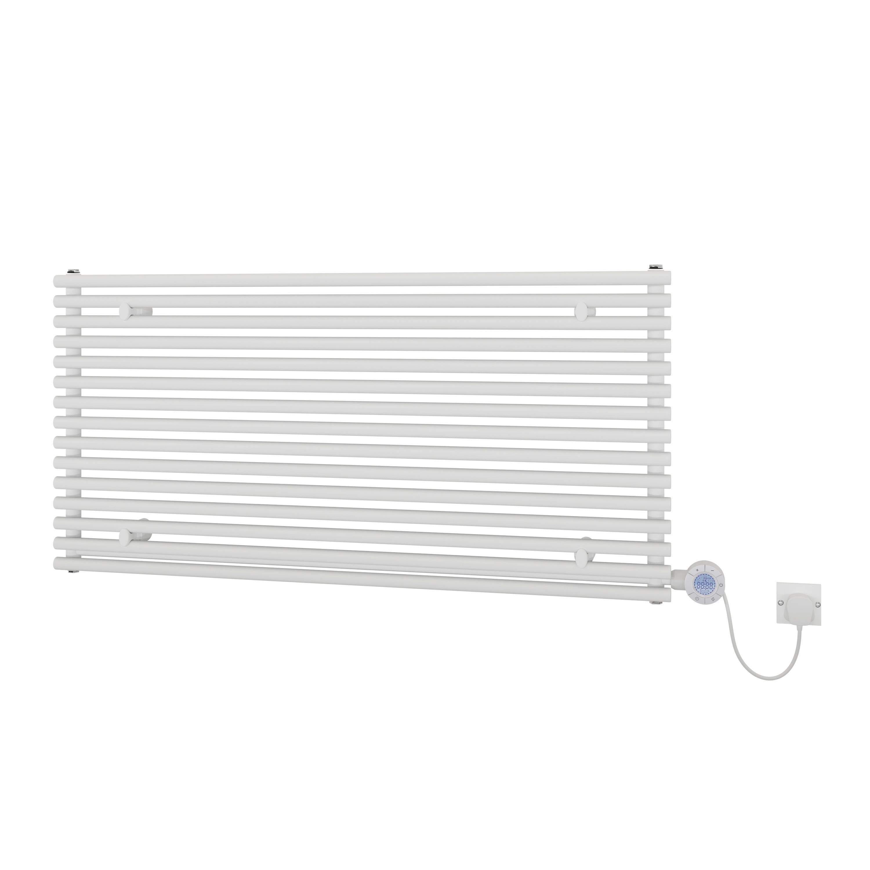 Ximax Gamba Satin White Horizontal Electric Designer Radiator, (W)1200mm X (H)590mm Price Comparisons | Compare The Build