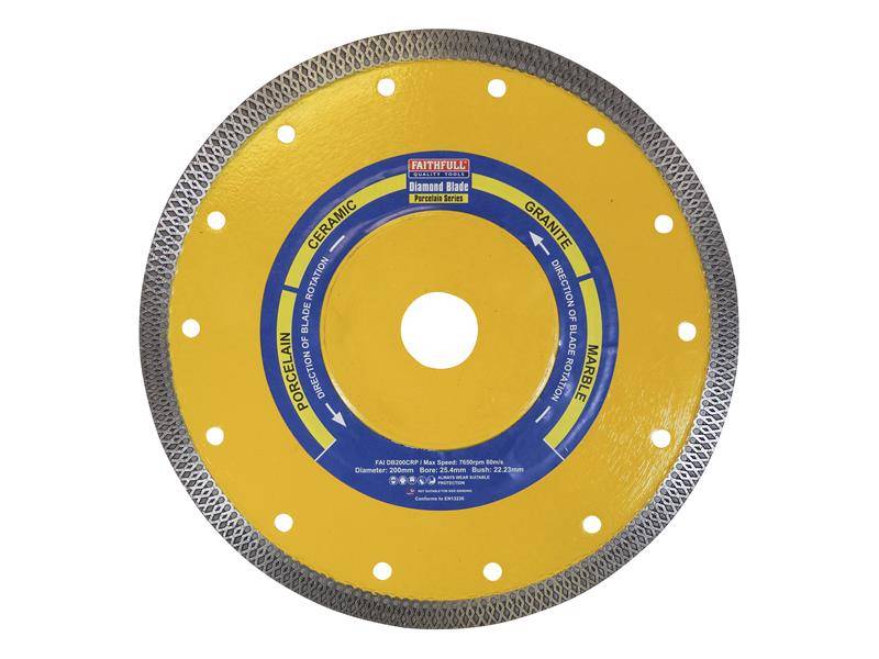 Faithfull FAIDB200CRP Porcelain Diamond Blade 200 x 25.4mm Price Comparisons | Compare The Build