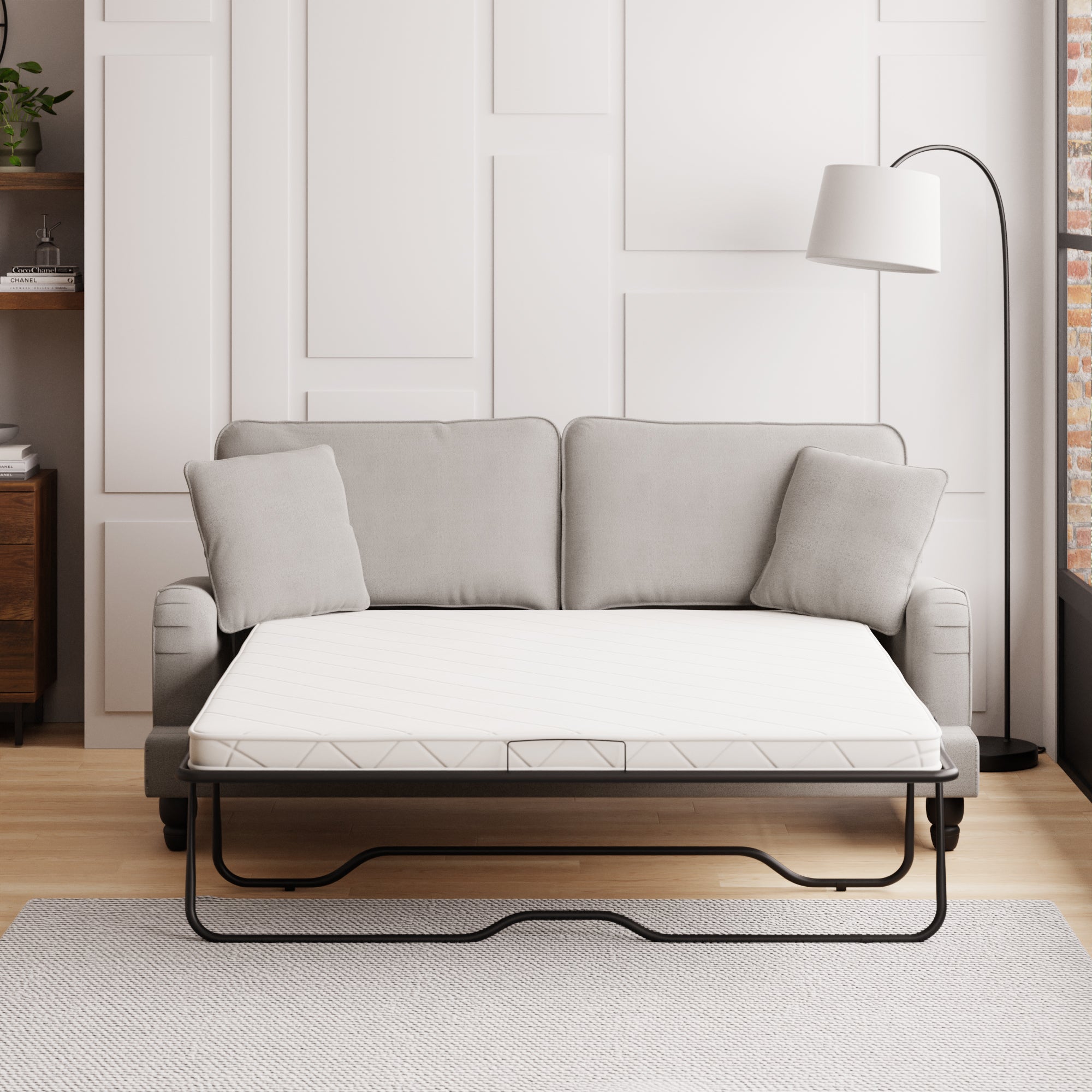 Beatrice Boucle 3 Seater Sofa Bed Grey Price Comparisons | Compare The Build