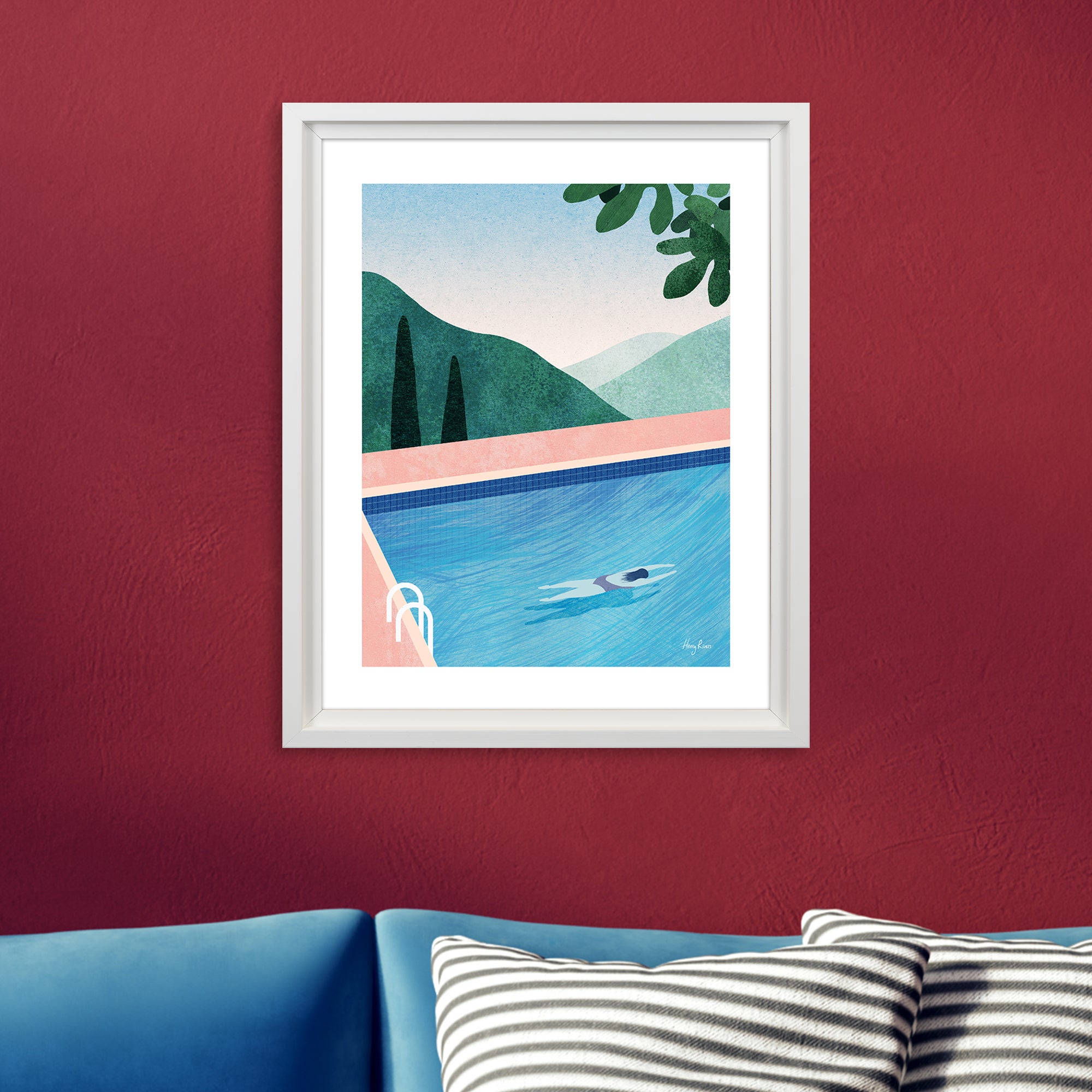 The Art Group Swimming Pool II Framed Print MultiColoured Price Comparisons | Compare The Build