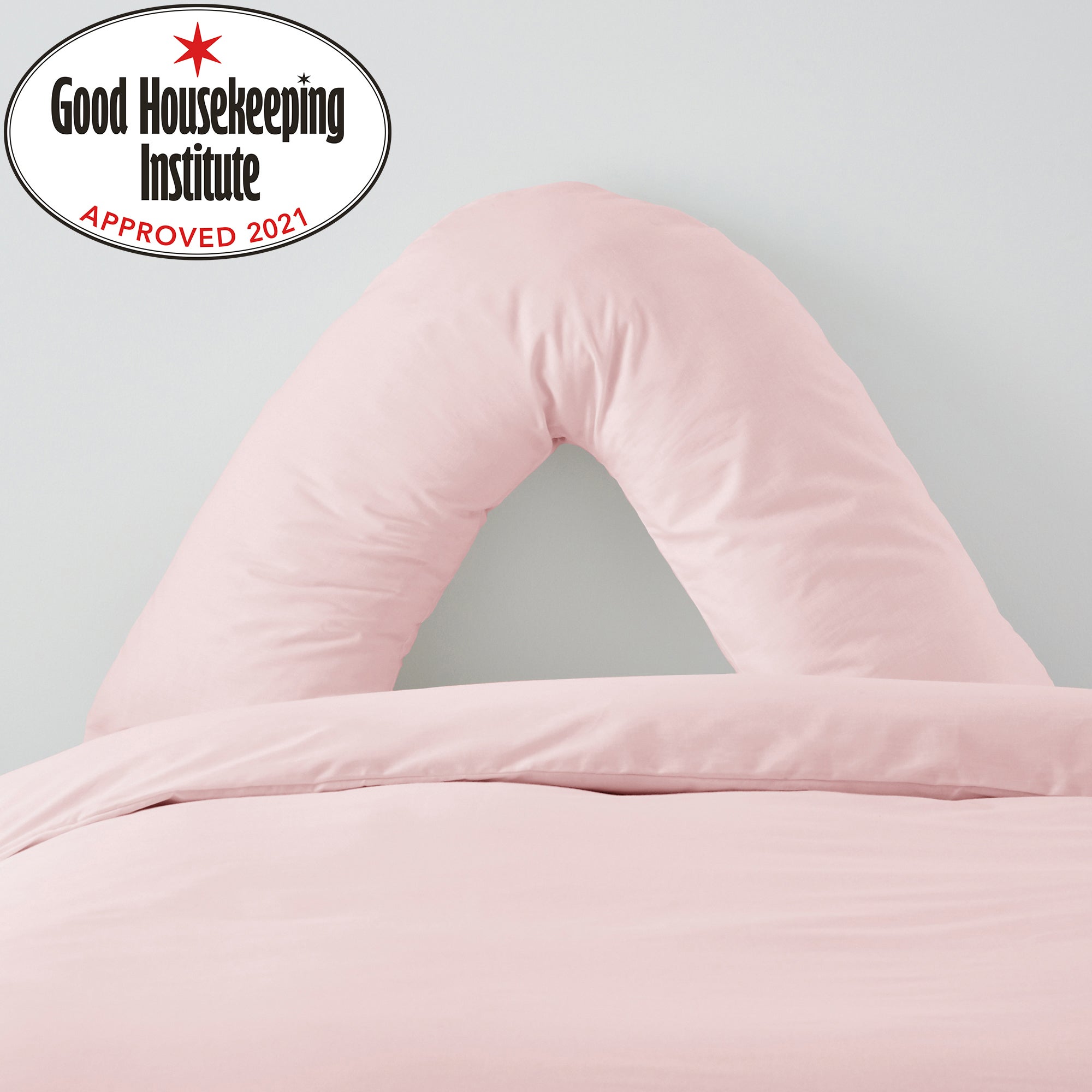Non Iron Plain Dye Dusky Pink V-Shaped Pillowcase Dusky Pink Price Comparisons | Compare The Build