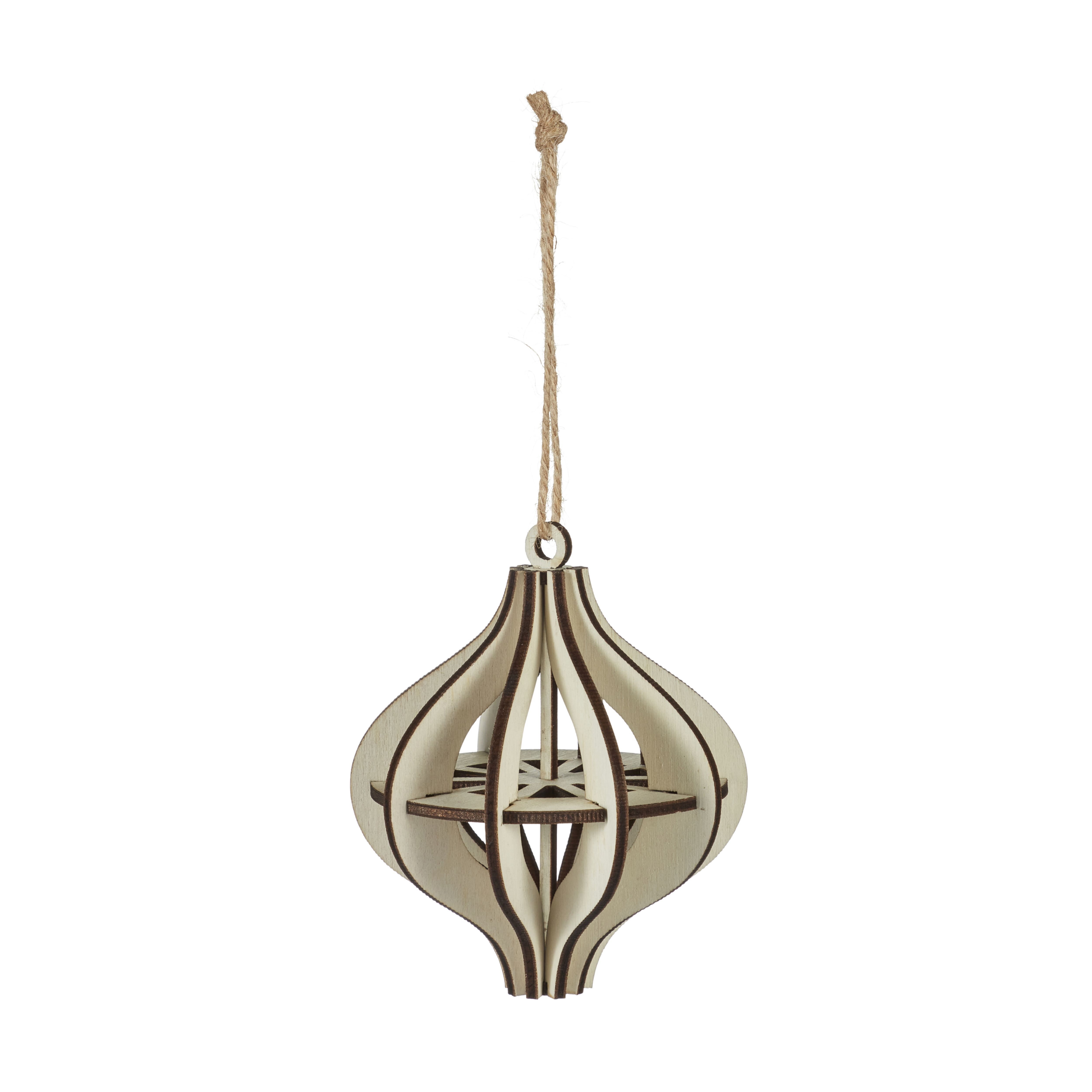 Natural Wood 3D Onion Hanging Ornament Price Comparisons | Compare The Build