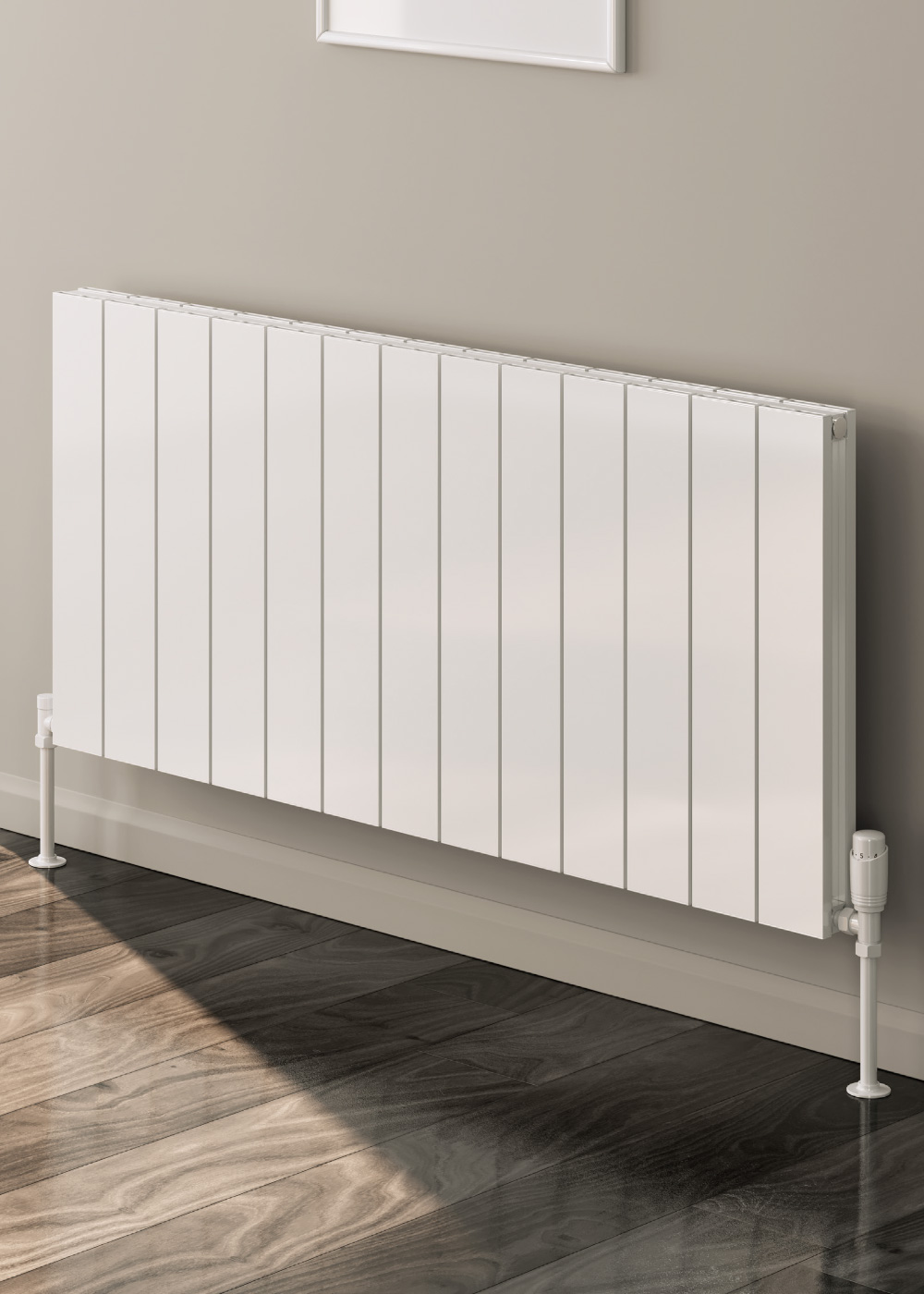 Reina Casina Horizontal Aluminium Designer Radiator, White, 600mm x 1420mm Price Comparisons | Compare The Build