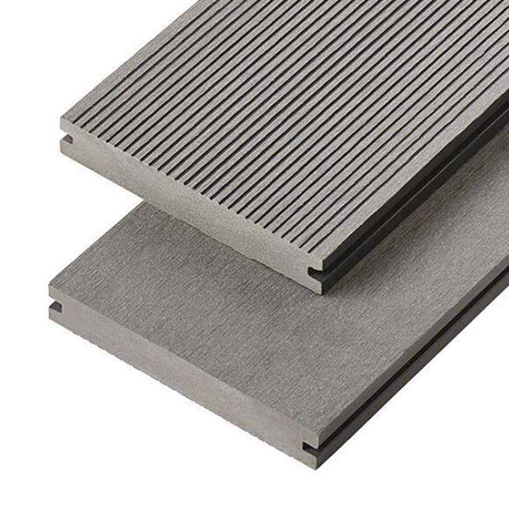 Cladco Solid Composite Decking Board 2.4m - Stone Grey WPCSS22 Price Comparisons | Compare The Build