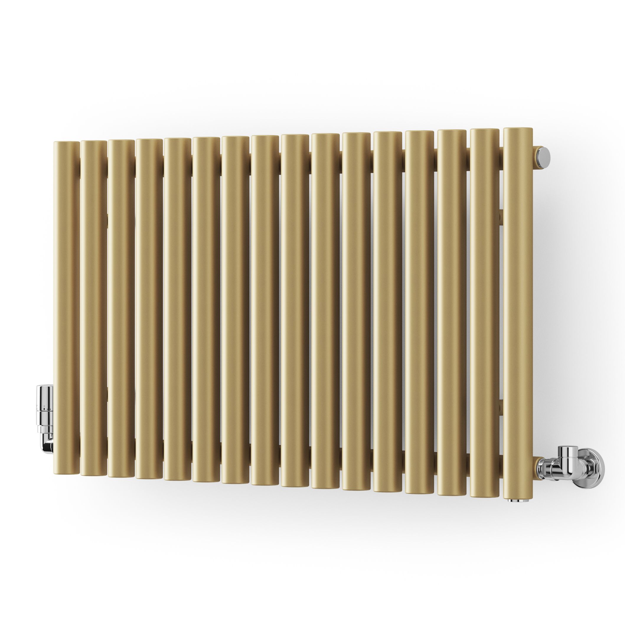 Terma Rolo Room Matt Brass Horizontal Designer Radiator, (W)865mm X (H)500mm Price Comparisons | Compare The Build