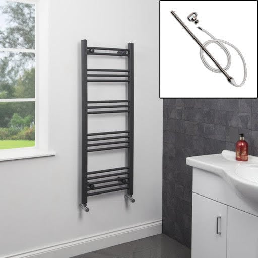 Dual Fuel Anthracite Heated Towel Rail 1200 x 450mm - Flat Manual Price Comparisons | Compare The Build