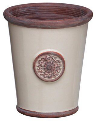 Terrastyle Flute Motif Glazed Cream Planter Price Comparisons | Compare The Build