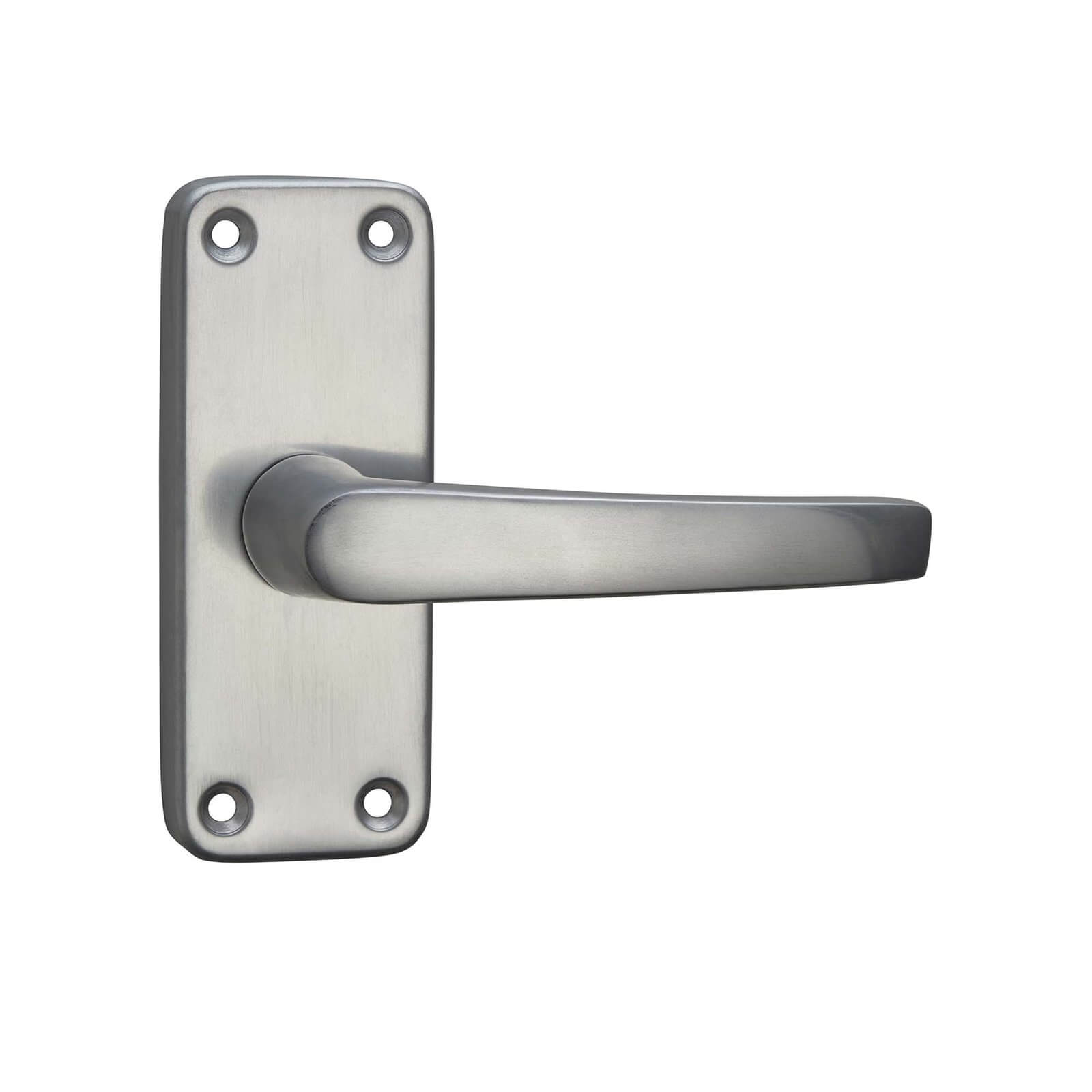 Homebuild Short Backplate Latch Lever Set - Brushed Aluminium Price Comparisons | Compare The Build